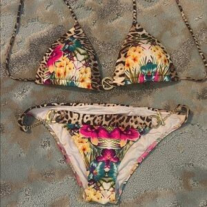 Victoria’s Secret Floral and Leopard Bikini